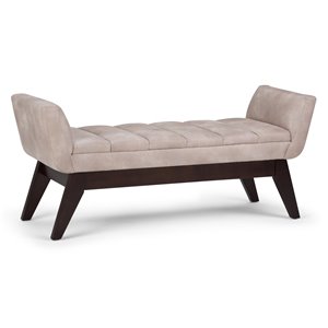 Banc d'appoint extra grand Langdon SIMPLI HOME, taupe, 55,7 po