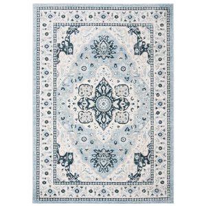 Safavieh Isabella Area Rug - 3-ft x 5-ft - Rectangular - Light Blue/Cream