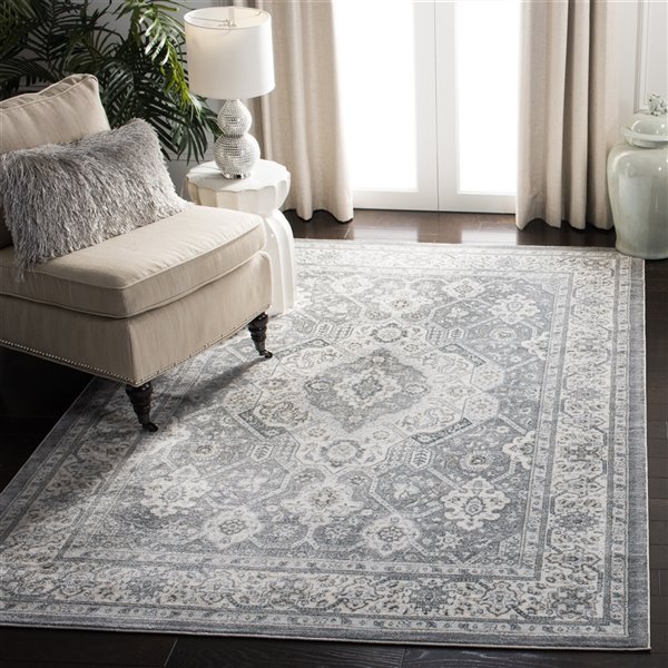 Tapis rectangulaire Isabella de Safavieh, 8 pi x 10 pi, gris/crème