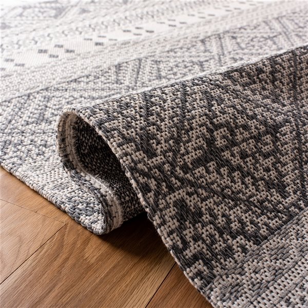 Safavieh Augustine Area Rug - 8-ft 7-in x 12-ft - Rectangular - Anthracite/Cream