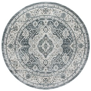 Tapis rond Isabella de Safavieh, 6 pi 7 po x 6 pi 7 po, gris/crème