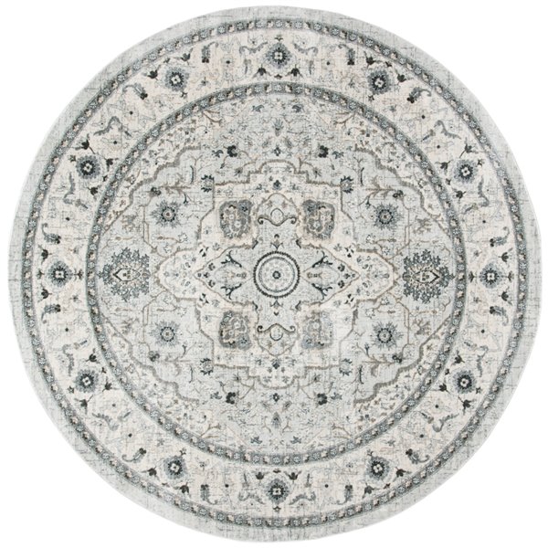 Tapis rond Isabella de Safavieh, 6 pi 7 po x 6 pi 7 po, gris clair/gris