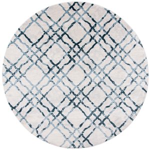 Tapis rond Isabella de Safavieh, 6 pi 7 po x 6 pi 7 po, ivoire/turquoise