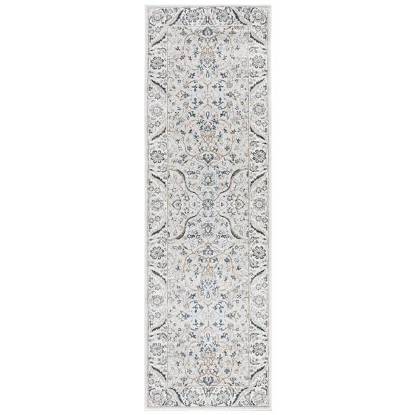 Safavieh Isabella Area Rug - 2-ft 2-in x 7-ft - Rectangular - Light Gray/Cream