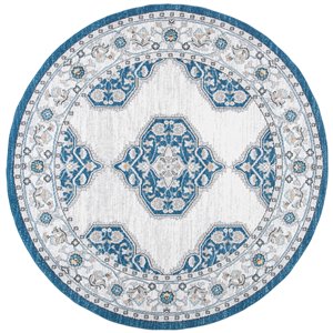 Tapis rond Liberty de Safavieh, 6 pi 7 po x 6 pi 7 po, bleu foncé/ivoire