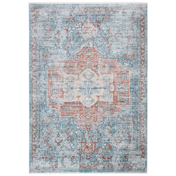 Tapis rectangulaire Victoria de Safavieh, 4 pi x 6 pi, bleu marine/rouge