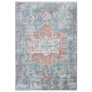 Tapis rectangulaire Victoria de Safavieh, 4 pi x 6 pi, bleu marine/rouge