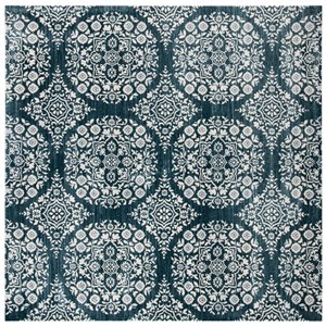 Tapis carré Isabella de Safavieh, 6 pi 7 po x 6 pi 7 po, bleu marine/ivoire