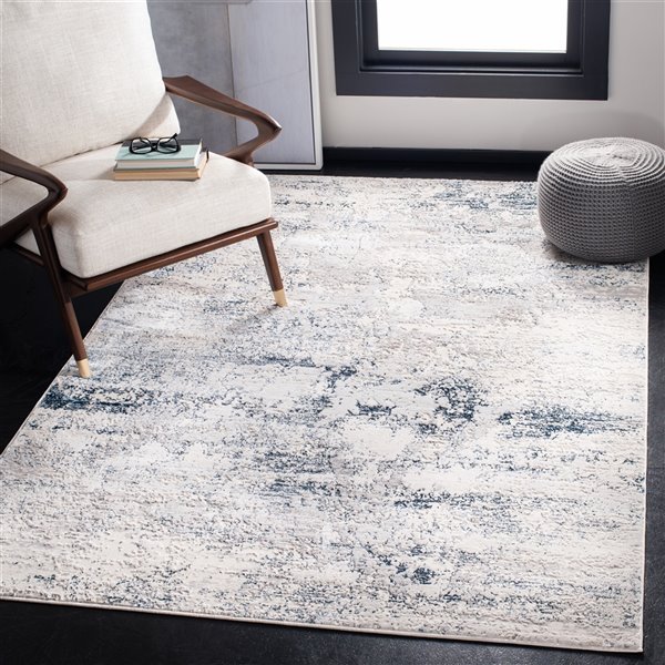 Tapis rectangulaire Amalfi de Safavieh, 8 pi x 10 pi, crème/bleu marine