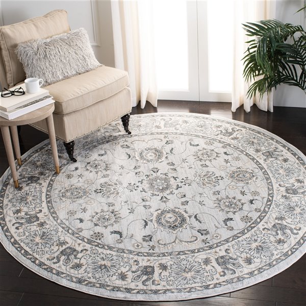 Tapis rond Isabella de Safavieh, 6 pi 7 po x 6 pi 7 po, bleu clair/crème