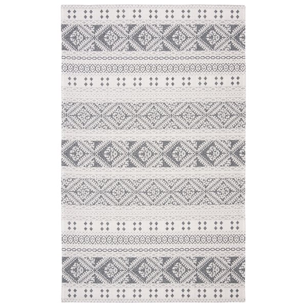 Safavieh Augustine Area Rug - 5-ft x 7-ft 7-in - Rectangular - Anthracite/Cream