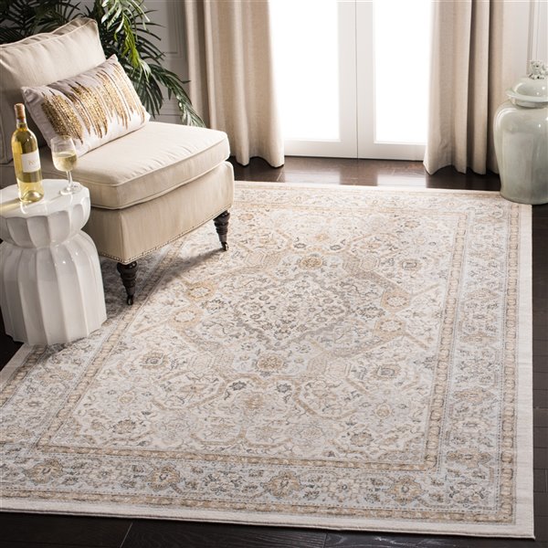 Tapis rectangulaire Isabella de Safavieh, 3 pi x 5 pi, crème/beige