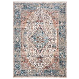 Safavieh Victoria Area Rug - 8-ft x 10-ft - Rectangular - Navy/Ivory