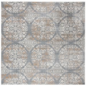 Tapis carré Isabella de Safavieh, 6 pi 7 po x 6 pi 7 po, gris argenté/ivoire