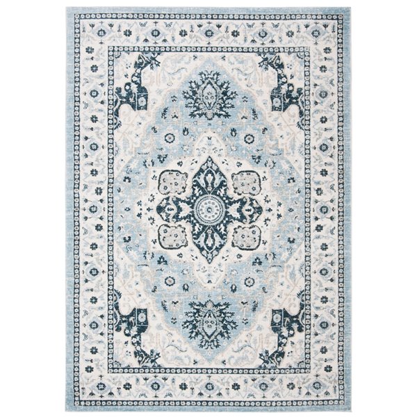 Safavieh Isabella Area Rug - 8-ft x 10-ft - Rectangular - Light Blue/Cream