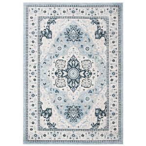 Safavieh Isabella Area Rug - 8-ft x 10-ft - Rectangular - Light Blue/Cream