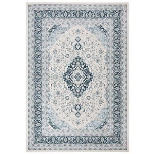 Tapis rectangulaire Isabella de Safavieh, 4 pi x 6 pi, crème/bleu foncé