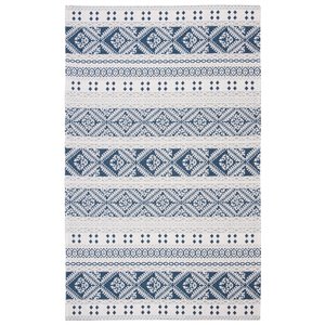 Tapis rectangulaire Augustine de Safavieh, 5 pi x 7 pi 7 po, bleu marine/crème