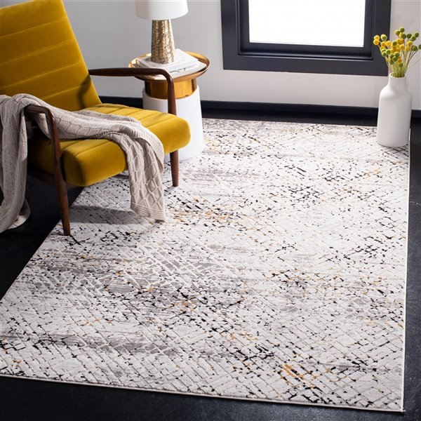 Safavieh Amalfi Area Rug - 9-ft x 12-ft - Rectangular - Cream/Charcoal
