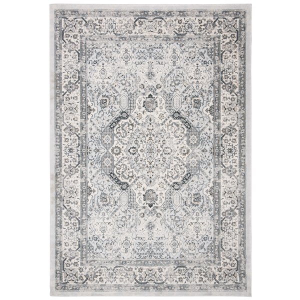 Tapis rectangulaire Isabella de Safavieh, 5 pi 3 po x 7 pi 6 po, gris foncé/crème