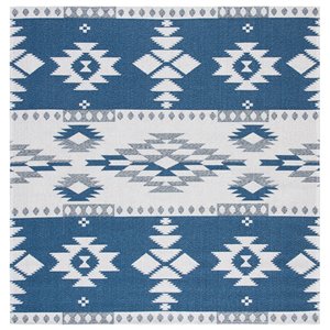Tapis carré Augustine de Safavieh, 6 pi 4 po x 6 pi 4 po, bleu marine/crème