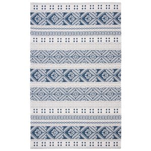 Tapis rectangulaire Augustine de Safavieh, 7 pi 7 po x 10 pi, bleu marine/crème