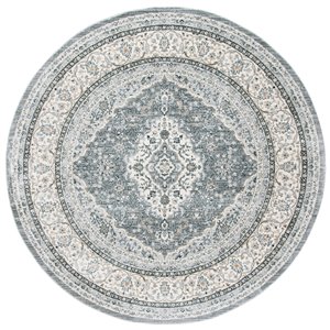 Tapis rond Isabella de Safavieh, 6 pi 7 po x 6 pi 7 po, gris/crème