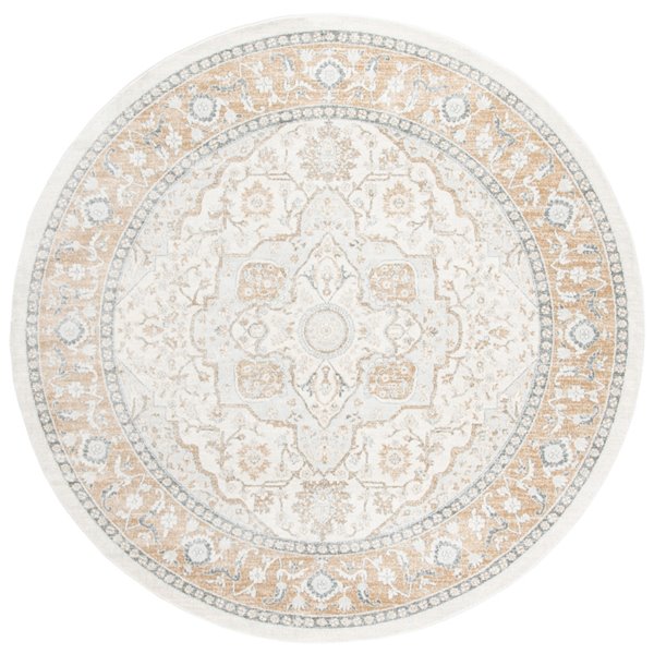 Safavieh Isabella Area Rug - 6-ft 7-in x 6-ft 7-in - Round - Cream/Beige