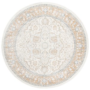 Safavieh Isabella Area Rug - 6-ft 7-in x 6-ft 7-in - Round - Cream/Beige