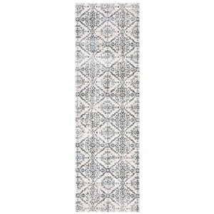 Tapis rectangulaire Isabella de Safavieh, 2 pi 2 po x 7 pi, crème/gris