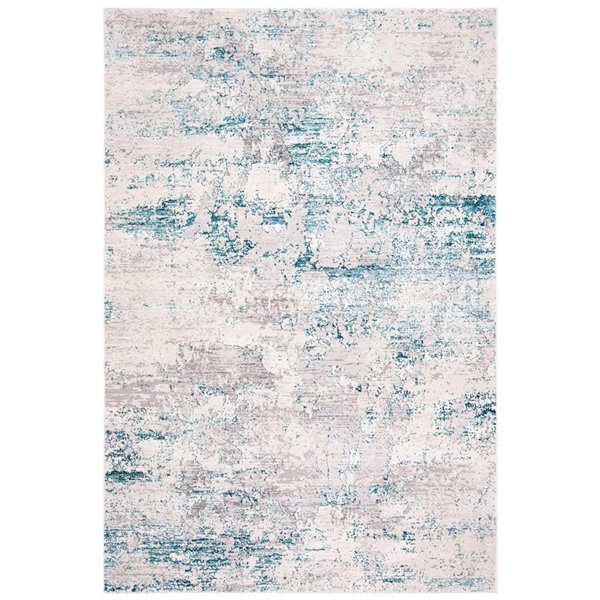 Tapis rectangulaire Amalfi de Safavieh, 9 pi x 12 pi, crème/turquoise