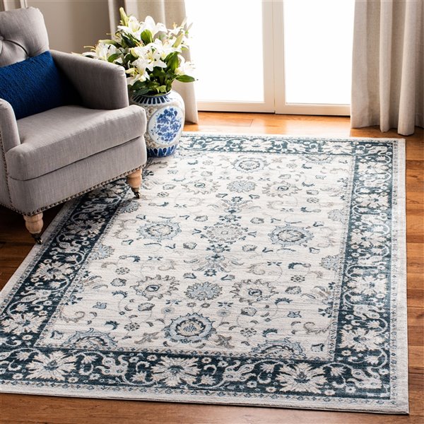 Safavieh Isabella Area Rug - 8-ft x 10-ft - Rectangular - Cream/Navy