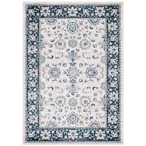 Tapis rectangulaire Isabella de Safavieh, 8 pi x 10 pi, crème/bleu marine