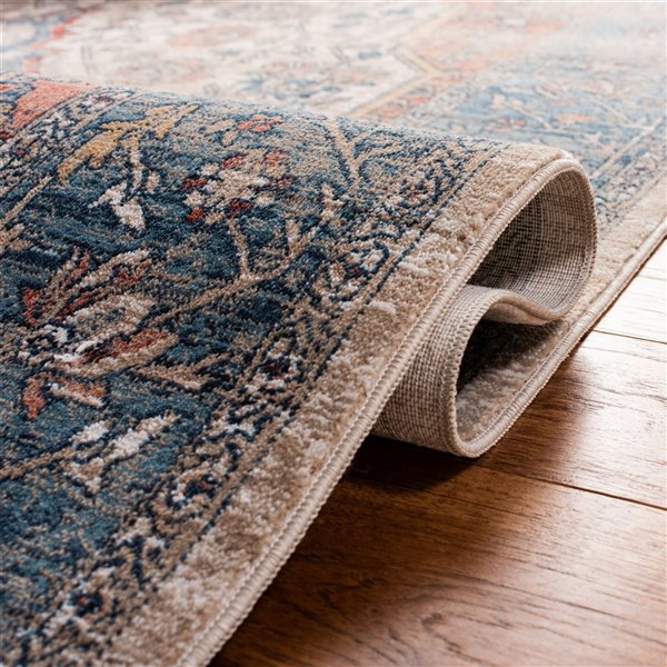 Safavieh Victoria Area Rug - 5-ft x 8-ft - Rectangular - Navy/Ivory
