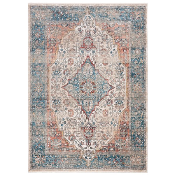 Safavieh Victoria Area Rug - 5-ft x 8-ft - Rectangular - Navy/Ivory
