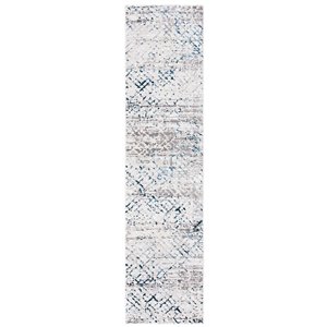Tapis rectangulaire Amalfi de Safavieh, 2 pi x 8 pi, crème/bleu marine