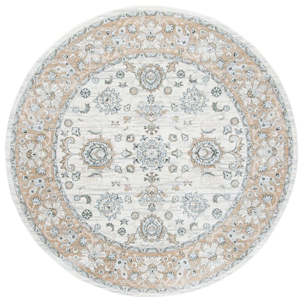 Tapis rond Isabella de Safavieh, 6 pi 7 po x 6 pi 7 po, crème/beige