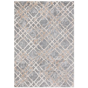 Tapis rectangulaire Isabella de Safavieh, 5 pi 3 po x 7 pi 7 po, gris argenté/ivoire