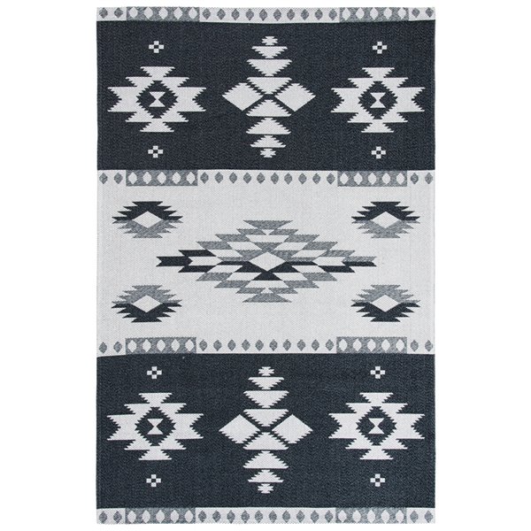 Safavieh Augustine Area Rug - 7-ft 7-in x 10-ft - Rectangular - Black/Light Gray