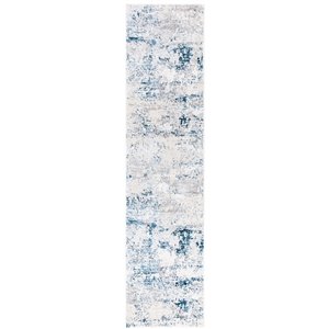 Tapis rectangulaire Amalfi de Safavieh, 2 pi x 8 pi, crème/bleu marine