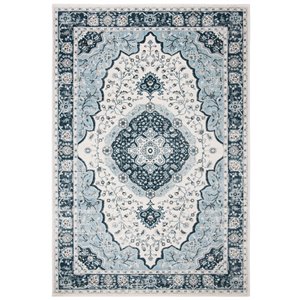 Tapis rectangulaire Isabella de Safavieh, 3 pi x 5 pi, crème/bleu léger