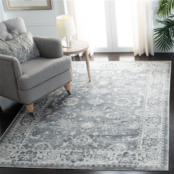 Tapis rectangulaire Isabella de Safavieh, 8 pi x 10 pi, gris/crème