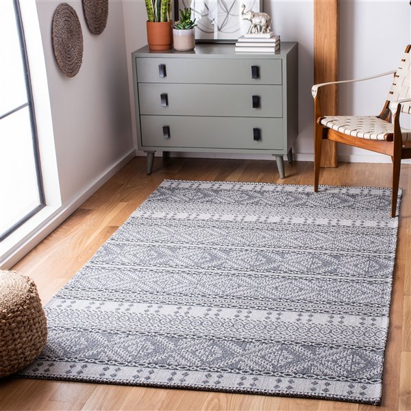 Tapis rectangulaire Augustine de Safavieh, 5 pi x 7 pi 7 po, gris clair/anthracite