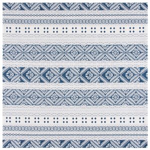 Tapis carré Augustine de Safavieh, 6 pi 4 po x 6 pi 4 po, bleu marine/crème