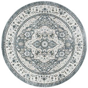 Tapis rond Isabella de Safavieh, 6 pi 7 po x 6 pi 7 po, gris/crème