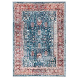 Tapis rectangulaire Victoria de Safavieh, 4 pi x 6 pi, bleu marine/rouge