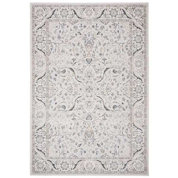 Tapis rectangulaire Isabella de Safavieh, 8 pi x 10 pi, gris clair/crème