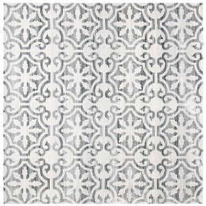Tapis carré Isabella de Safavieh, 6 pi 7 po x 6 pi 7 po, gris/ivoire