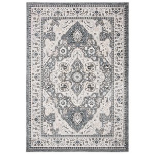 Safavieh Isabella Area Rug - 8-ft x 10-ft - Rectangular - Gray/Cream