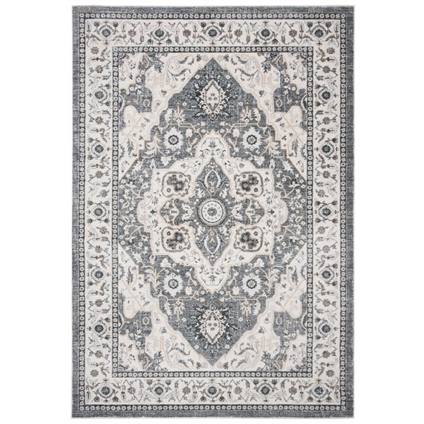 Tapis rectangulaire Isabella de Safavieh, 8 pi x 10 pi, gris/crème